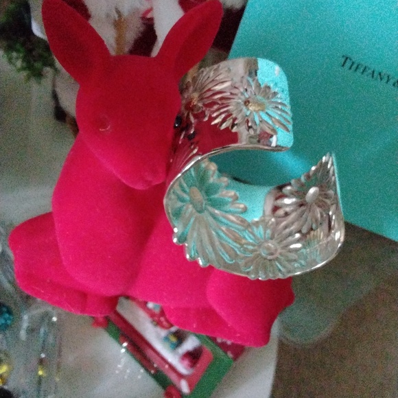 Tiffany & CO 2003 Daisy Cuff Bracelet 18K Gold Plated Accent - Picture 5 of 7